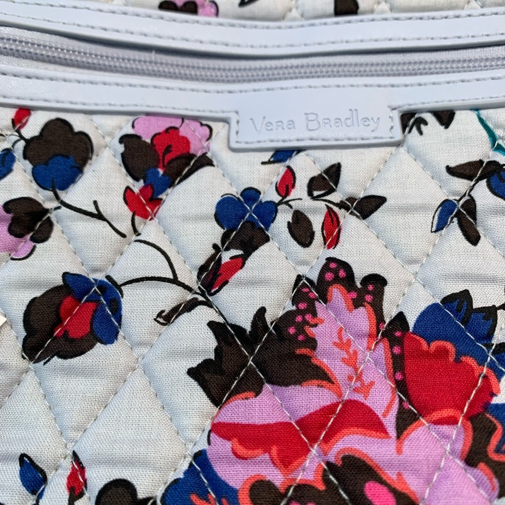 NEW Vera Bradley Quilted Lavender Vineyard Floral Faux Leather Bag - Picture 2 of 11
